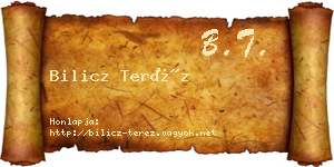 Bilicz Teréz névjegykártya